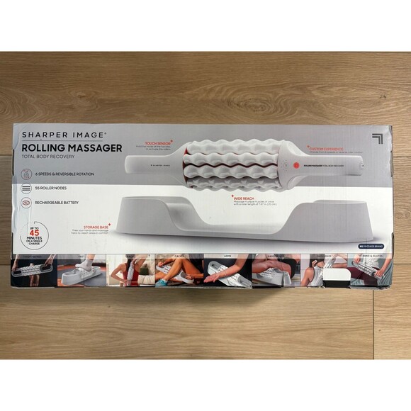Sharper Image Rolling Massager Total Body Recovery Tool 6 Speeds & Rechargeable - Picture 1 of 5